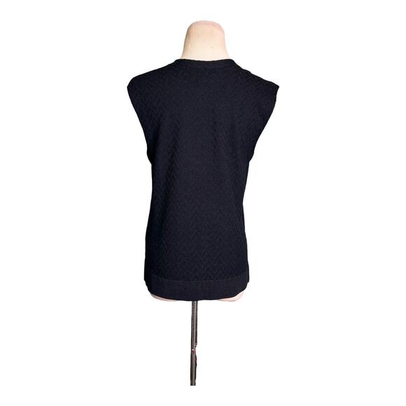 Jones New York black v neck sweater vest size M - Picture 7 of 9
